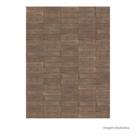 Porcelanato Decorado Matte 7,7x24cm Marrom - Portinari Every Brick Stone Bw Esmaltado Bold