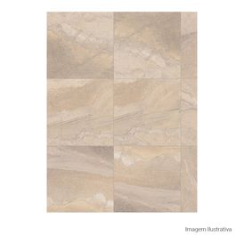 Porcelanato Acetinado Pedra 90x90cm Bege - Portinari Mediterraneo Sbe Act Esmaltado Retificado