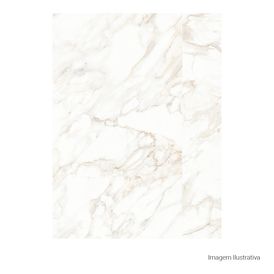 Porcelanato Polido Marmorizado 120x240cm Branco - Portinari Monumental Calacata Wh Pol Retificado