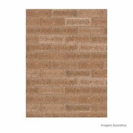 Porcelanato Decorado Matte 7,7x24cm Marrom - Portinari My Bricks Stone Dbe Esmaltado Bold