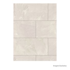 Porcelanato Marmorizado Natural 60x120cm Bege - Portinari Onice Al Nat Esmaltado Retificado