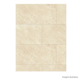 Porcelanato Marmorizado Natural 60x120cm Bege - Portinari Opera Sbe Nat Esmaltado Retificado