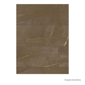 Porcelanato Polido Marmorizado 60x120cm Marrom - Portinari Opera Bw Pol Retificado