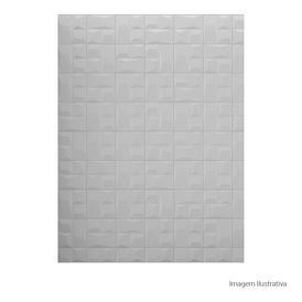 Porcelanato Decorado Natural 20x20cm Branco - Portinari Space Block Wh Nat Esmaltado Retificado