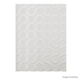 Porcelanato Decorado Matte/lux 20x20cm Branco - Portinari Space Move Wh Mlx Esmaltado Retificado