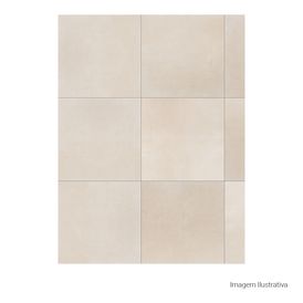 Porcelanato Polido Cimentício 90x90cm Bege - Portinari York Be Pol Retificado