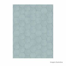 Porcelanato Decorado Natural 17,5x17,5cm Azul - Portinari Giz Hexa Bl Nat Esmaltado Bold