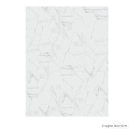 Porcelanato Marmorizado Natural 17,5x17,5cm Branco - Portinari Lumina Hexa Wh Nat Esmaltado Bold