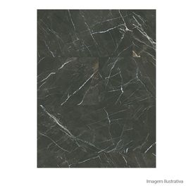 Porcelanato Polido Marmorizado 80x160cm Preto - Portinari Monte Etna Marble Bk Pol Retificado