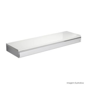 Porta Toalha Barra / Suporte para Prateleira Contemporânea Cromado