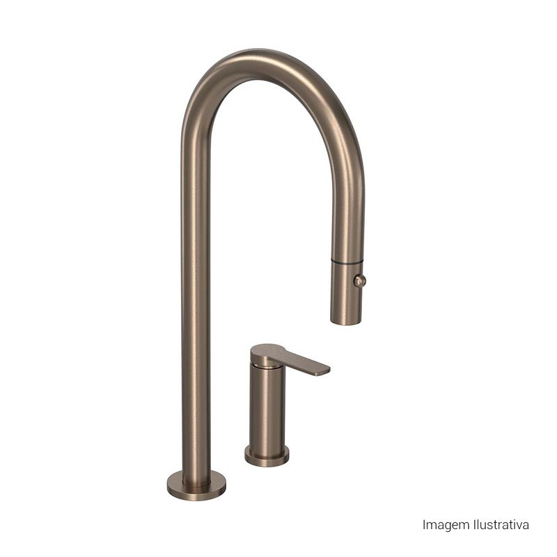 Bica-de-Mesa-Deca-Curva-para-Cozinha-You-Corten---Deca---1292.CT99.MT---Fundo-Branco-Produto-com-item-complementar-posicionada-na-diagonal-direita-e-fechado-ou-produto-redondo