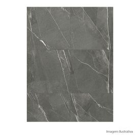 Porcelanato Pedra Hard 100x100cm Cinza - Ceusa Dark Stone Dgr Esmaltado Retificado