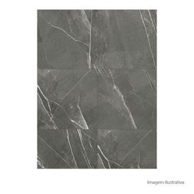 Porcelanato Pedra Natural 100x100cm Cinza - Ceusa Dark Stone Dgr Nat Esmaltado Retificado