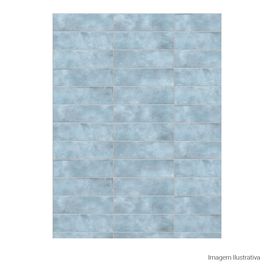 Cerâmica Decorado Lux 8x25cm Azul - Ceusa Cartela Bl Bold