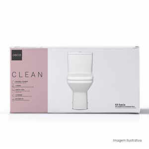 Kit Completo Deca Bacia com Caixa Acoplada Clean Branco
