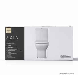 Kit Completo Deca Bacia com Caixa Acoplada Axis Branco