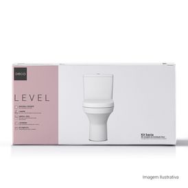 Kit Completo Deca Bacia com Caixa Acoplada Level Branco