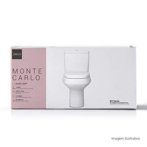 Kit Completo Deca Bacia com Caixa Acoplada Monte Carlo Branco