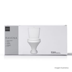 Kit Completo Deca Bacia com Caixa Acoplada Ravena Branco