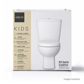 Kit Completo Deca Bacia com Caixa Acoplada Kids Branco