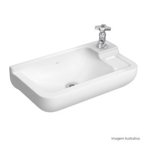 Lavatorio-Suspenso-Deca-430x235mm-Izy-Branco---Deca---L.100.17---Fundo-Branco-Produto-com-item-complementar-posicionada-na-diagonal-direita-e-fechado-ou-produto-redondo