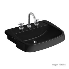 Lavatorio-de-Semiencaixe-Deca-Monte-Carlo-Ebano---Deca---L.82.95---Fundo-Branco-Produto-com-item-complementar-posicionada-na-diagonal-direita-e-fechado-ou-produto-redondo