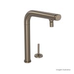 Acionamento-para-Monocomando-Deca-de-Mesa-para-Cozinha-Joystick-You-Corten---Deca---4992.CT99.MT.03---Fundo-Branco-Produto-com-item-complementar-posicionada-na-diagonal-direita-e-fechado-ou-produto-redondo