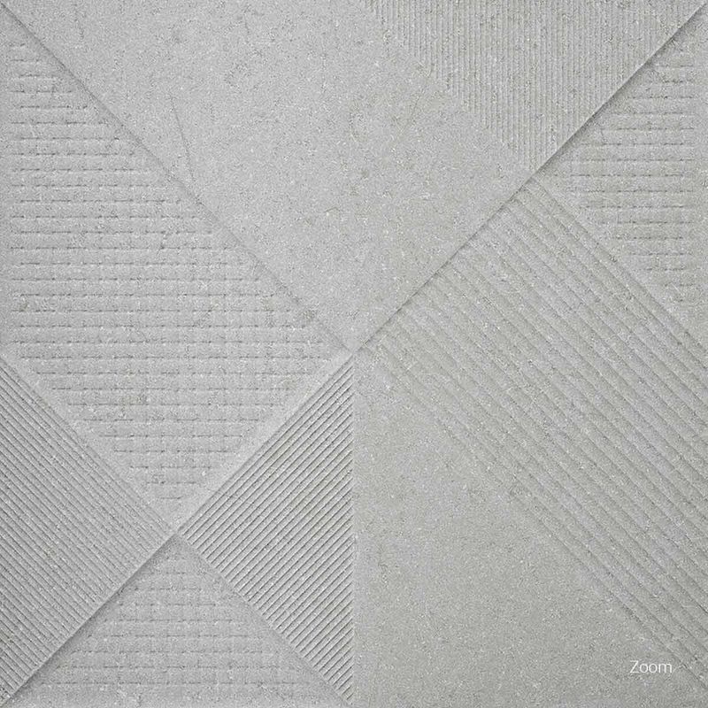 Porcelanato-Boulevard-Matte-Decor-Soft-Gray-60x60cm-Ret---Portinari---6062478A---Ambientada-Com-Zoom-no-produto-