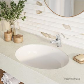 Torneira-Deca-de-Mesa-com-Fechamento-Automatico-para-Lavatorio-Decamatic-Eco-Cromado---Deca---1173.C---Ambientada-Com-Zoom-no-produto-pode-conter-2-ou-mais-produtos-diretamente-relacionados-e-acessorios-de-banheiros.