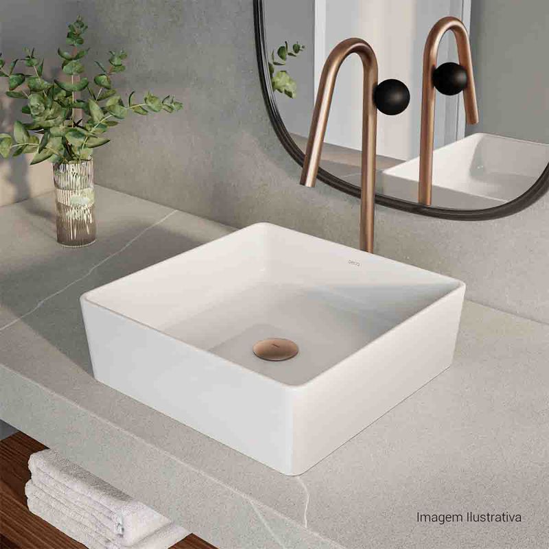 Torneira-Deca-de-Mesa-Bica-Alta-Touchless-para-Lavatorio-Orbe-Corten-e-Black-Matte---Deca---1189.CT.MT103.BLMT---Ambientada-Com-Zoom-no-produto-pode-conter-2-ou-mais-produtos-diretamente-relacionados-e-acessorios-de-banheiros.
