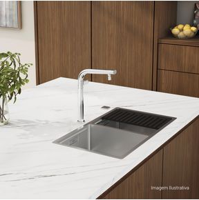 Torneira-Deca-de-Mesa-Bica-Alta-para-Cozinha-com-Click-Frontal-Cromado---Deca---1191.C---Ambientada-Com-Zoom-no-produto-pode-conter-2-ou-mais-produtos-diretamente-relacionados-e-acessorios-de-banheiros.