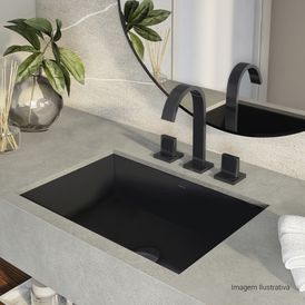 Misturador de Mesa Bica Alta para Lavatório Polo Black Noir