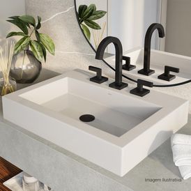 Misturador de Mesa Bica Alta para Lavatório Soul Black Noir