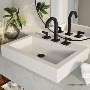 Misturador de Mesa Bica Alta para Lavatório Soul Black Noir