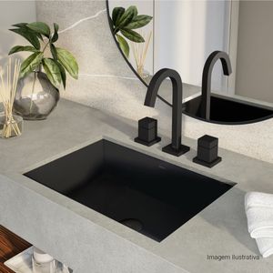 Misturador de Mesa Bica Alta para Lavatório Cubo Black Matte