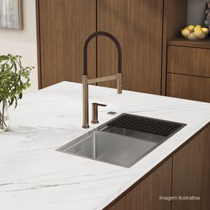 Misturador Monocomando de Mesa para Cozinha Deca Colore Corten e Marrom
