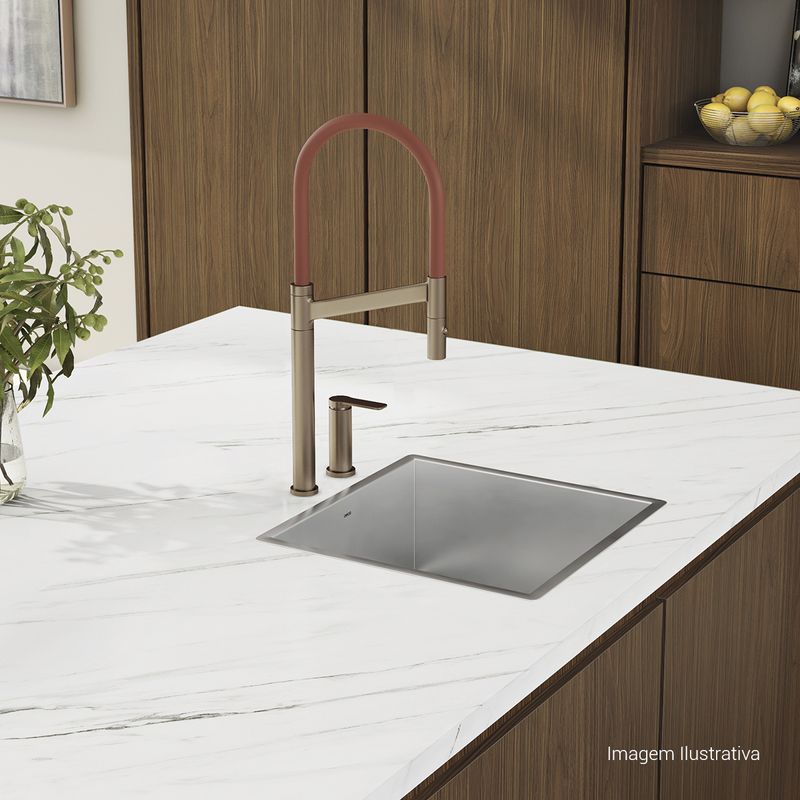 Misturador-Monocomando-Deca-de-Mesa-para-Cozinha-Colore-Corten-e-Terracota---Deca---2289.CT.MT.TC---Ambientada-Com-Zoom-no-produto-pode-conter-2-ou-mais-produtos-diretamente-relacionados-e-acessorios-de-banheiros.