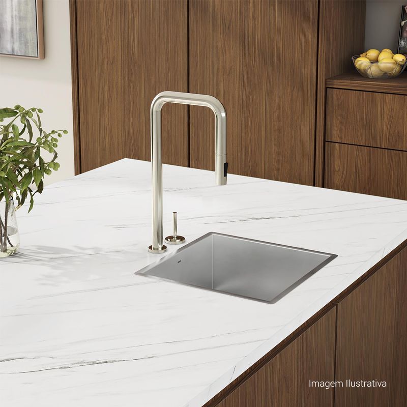 Misturador-Monocomando-Deca-de-Mesa-Bica-Alta-Reta-para-Cozinha-com-Acionamento-Joystick-You-Inox---Deca---2290.INX.03---Ambientada-Com-Zoom-no-produto-pode-conter-2-ou-mais-produtos-diretamente-relacionados-e-acessorios-de-banheiros.