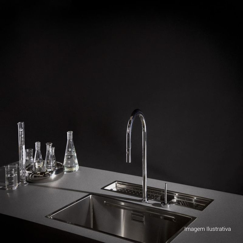 Acionamento-para-Monocomando-Deca-de-Mesa-para-Cozinha-Joystick-You-Cromado---Deca---4992.C99.03---Ambientada-Com-Zoom-no-produto-pode-conter-2-ou-mais-produtos-diretamente-relacionados-e-acessorios-de-banheiros.