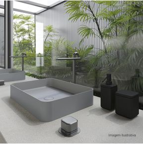 Bica-de-Mesa-Deca-M-para-Cuba-e-Lavatorio-You-Dark-Antracite---Deca---1791.GF107.MT---Ambientada-Com-Zoom-no-produto-pode-conter-2-ou-mais-produtos-diretamente-relacionados-e-acessorios-de-banheiros.