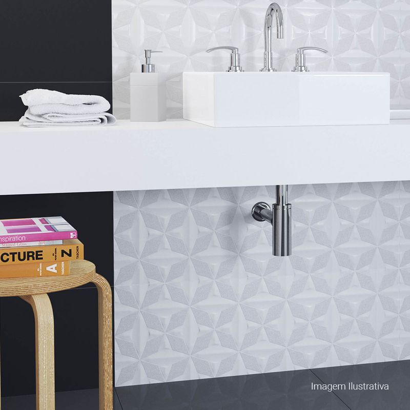 Azulejo-Wall-Color-Matte-Negro-30x90cm-Ret---Portinari---6057476A---Ambientada-Ampla-