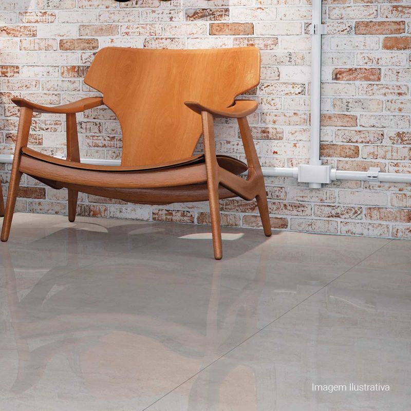 Porcelanato-Loft-Polido-Soft-Gray-90x90cm-Ret---Portinari---6059053A---Ambientada-Ampla-