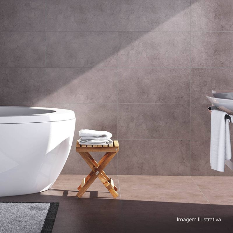 Porcelanato-Loft-Acetinado-Dark-Gray-30x60cm-Bold---Portinari---6059473A---Ambientada-Ampla-