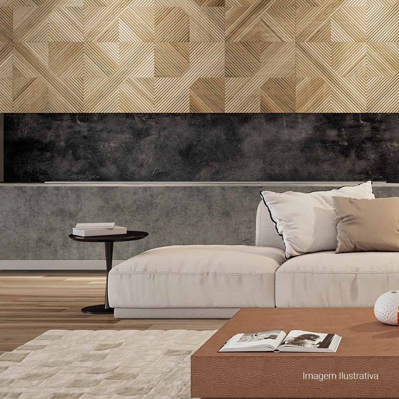 Porcelanato-Tavola-Natural-Decor-Noce-60x60cm-Ret---Portinari---6060464A---Ambientada-Ampla-