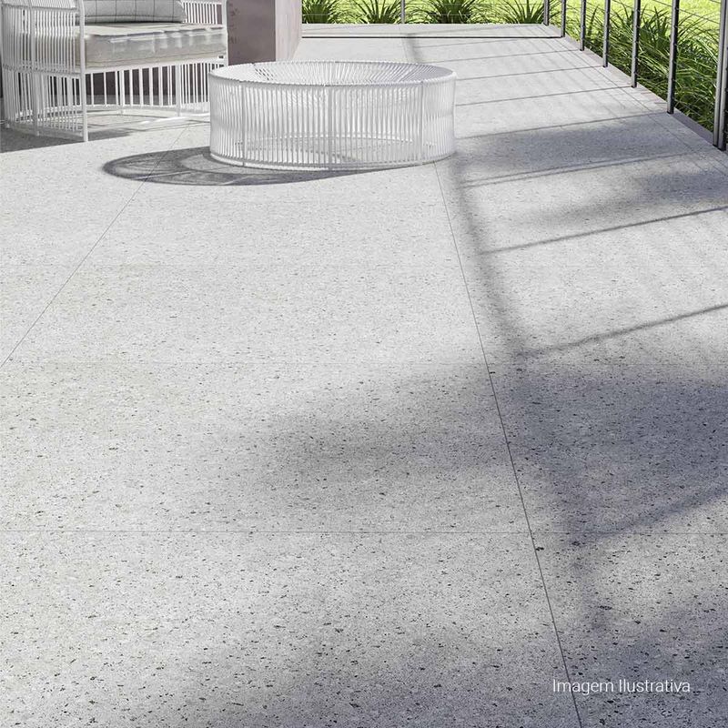 Porcelanato-Battuto-Hard-Gray-100x100cm-Ret---Portinari---6060543A---Ambientada-Ampla-