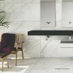 Porcelanato-Calacata-Acetinado-White-60x120cm-Ret---Portinari---6057070A---Ambientada-Ampla-