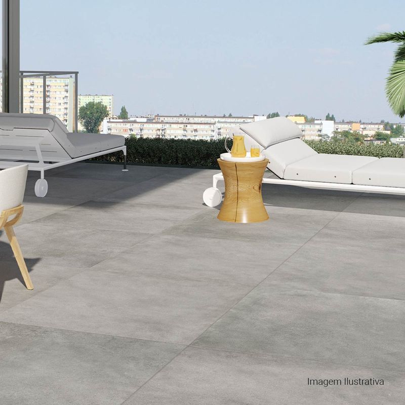 Porcelanato-Dom-Hard-Gray-100x100cm-Ret---Portinari---6060517A---Ambientada-Ampla-
