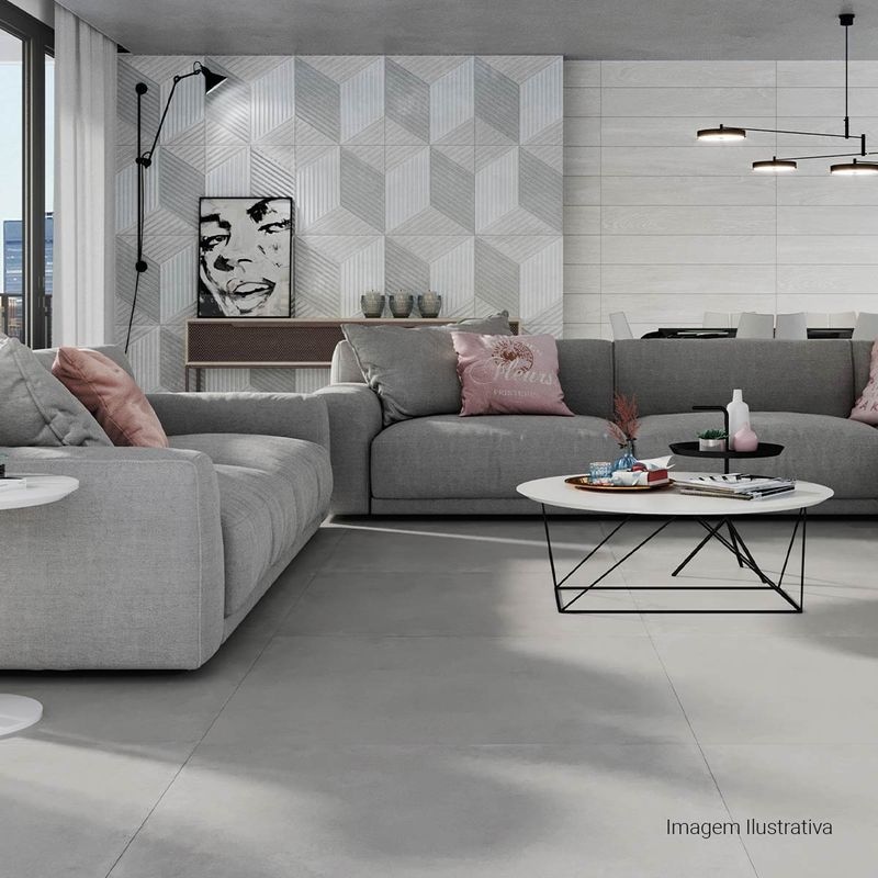 Porcelanato-Munich-Natural-Soft-Gray-100x100cm-Ret---Portinari---6060955A---Ambientada-Ampla-