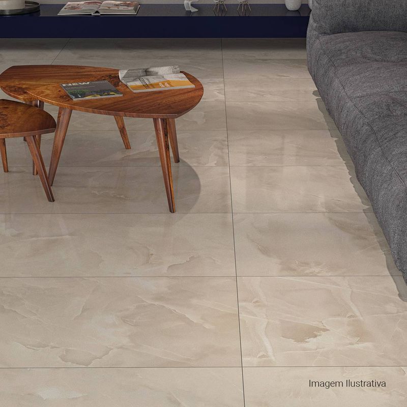 Porcelanato-Onice-Polido-Almond-100x100cm-Ret---Portinari---6060949A---Ambientada-Ampla-