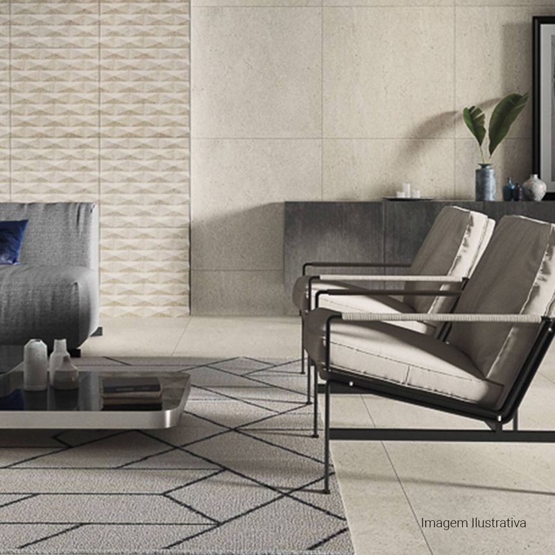 Porcelanato-Tivoli-Matte-Decor-Soft-Beige-60x60cm-Ret---Portinari---6061850A---Ambientada-Ampla-